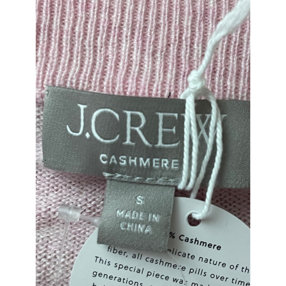 J.CREW Cashmere Relaxed Crewneck Sweater Small Pink‎ NEW Luxury Soft Cozy CB905 - Picture 7 of 10